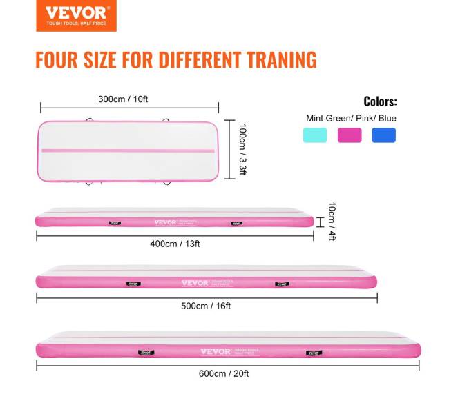 6 m ilgas pripučiamas gimnastikos kilimėlis su pompa1