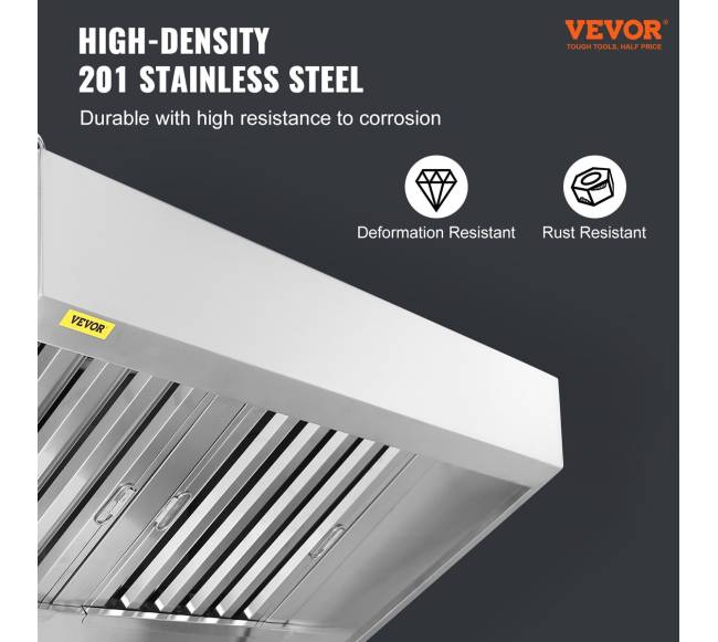 Restoranų ventiliacijos gaubtas 9ft iš nerūdijančio plieno5