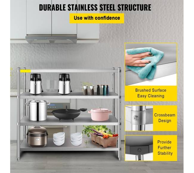 4 aukštų nerūdijančio plieno lentyna3