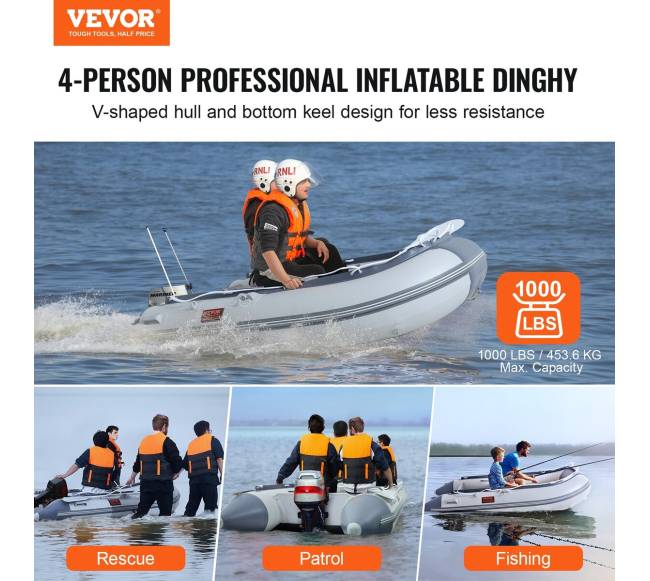 Pripučiama keturvietė valtis su transu1