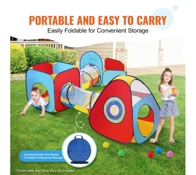 5 viename vaikų žaidimų palapinė su tuneliu4