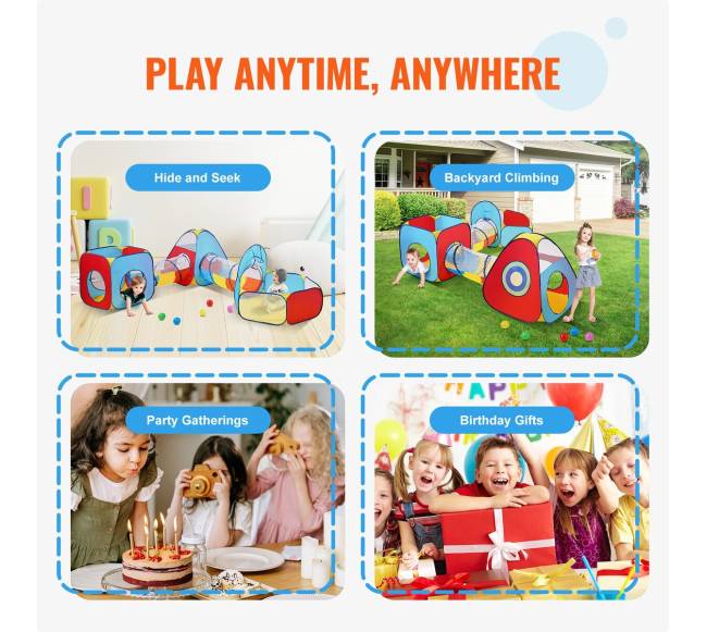 5 viename vaikų žaidimų palapinė su tuneliu5