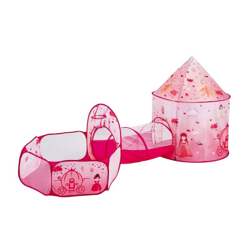 Vaikiška 3 dalių žaidimų palapinė su tuneliu0
