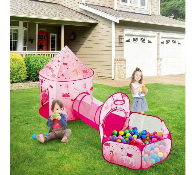 Vaikiška 3 dalių žaidimų palapinė su tuneliu7