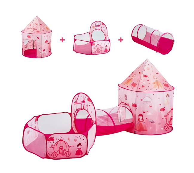 Vaikiška 3 dalių žaidimų palapinė su tuneliu8