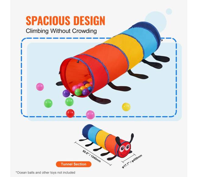 Vaikiškas palapinės tunelis vikšras2