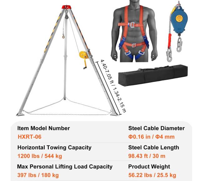Darbo erdvės trikojo komplektas 544 kg6