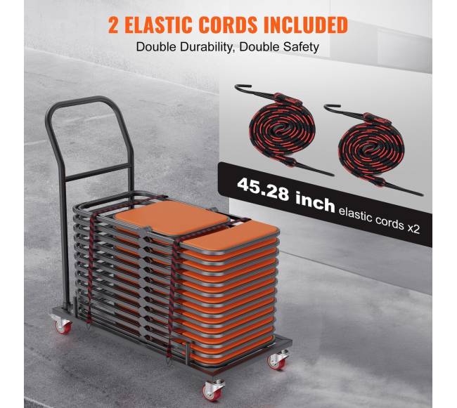 Sulankstomų kėdžių vežimėlis su 12 vietų4