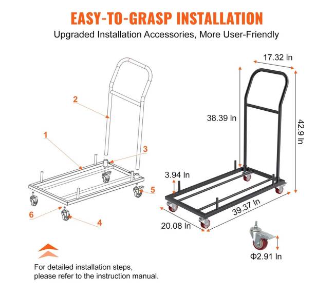 Sulankstomų kėdžių vežimėlis su 12 vietų5