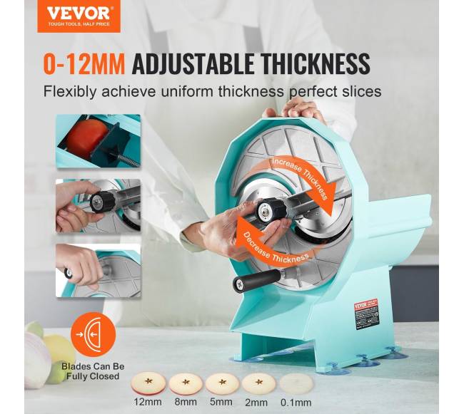 Rankinis daržovių pjaustytuvas su reguliuojamu storiu1