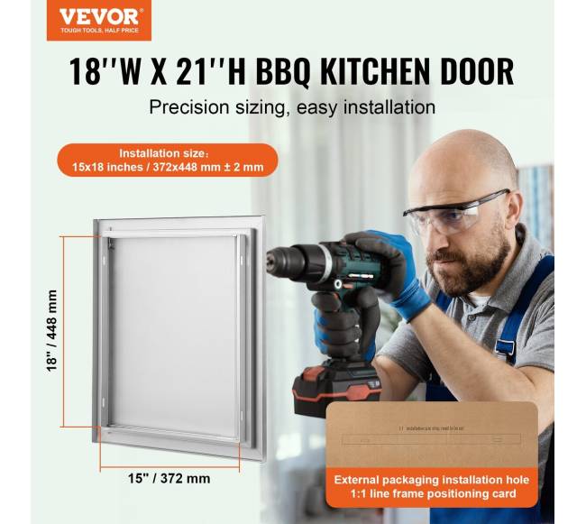 Lauko virtuvės durys 457x533 mm1