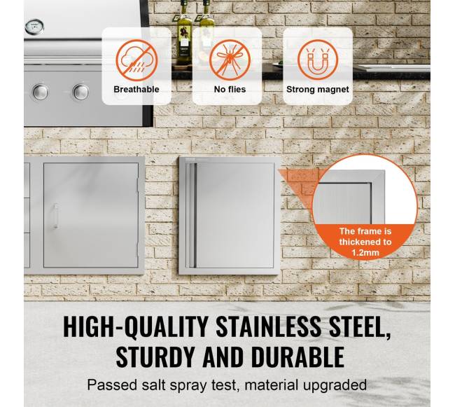 Lauko virtuvės durys 457x533 mm2