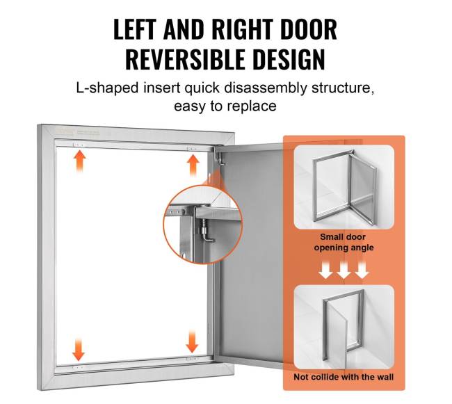 Lauko virtuvės durys 457x533 mm3