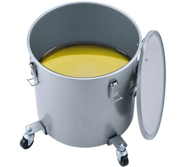 Keptuvės riebalų kibiras, 37.8L talpos, pilkos spalvos9