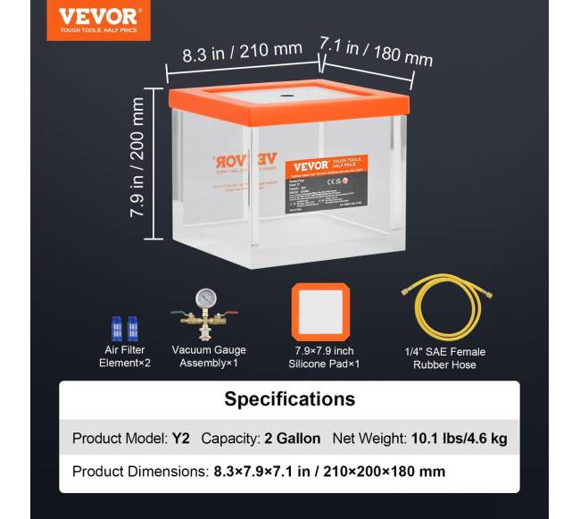 2 galonų vakuuminė kamera akrilo6