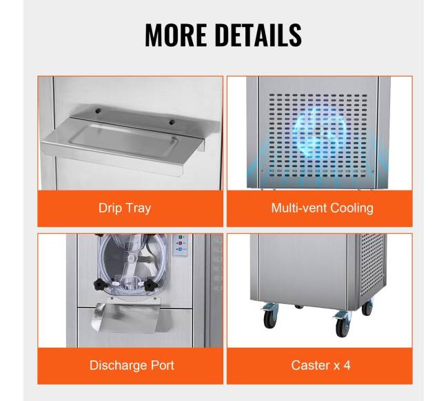 Kietų ledų gaminimo aparatas 18 Lh5