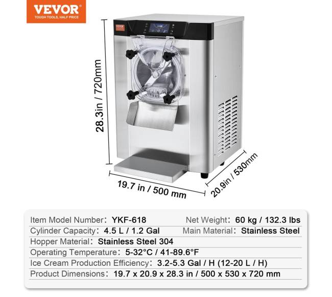 Vieno skonio ledų gamybos aparatas6