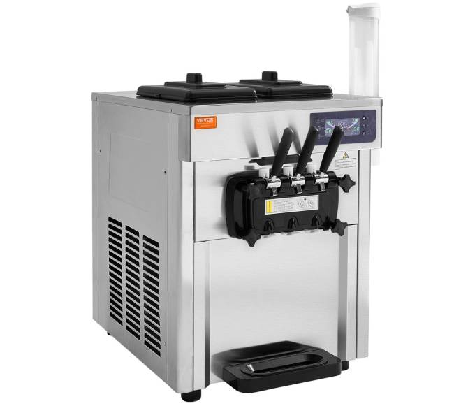 Komercinė minkštų ledų mašina su trimis skonių pasirinkimais9