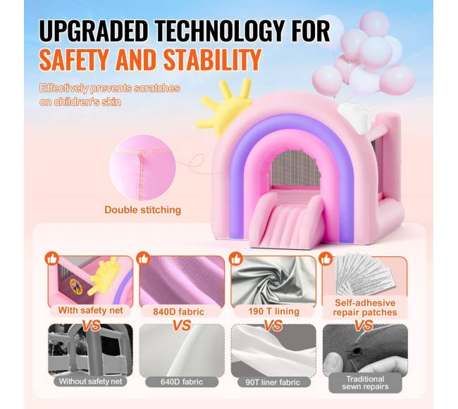 Pripučiamas batutas su čiuožykla vaikams2