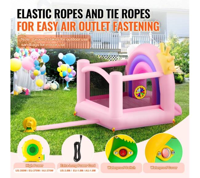 Pripučiamas batutas su čiuožykla vaikams4