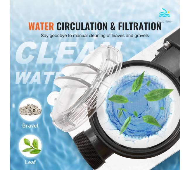 Antžeminis baseino siurblys 1500W 2.0HP su filtru5