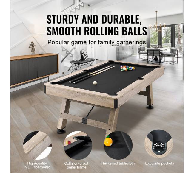 7 pėdų biliardo stalas su priedais2