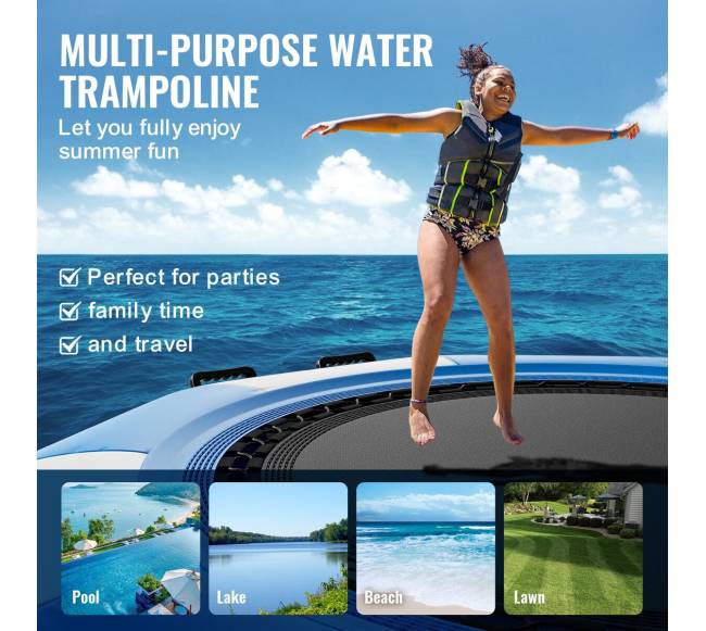 6,5 ft pripučiamas vandens batutas5