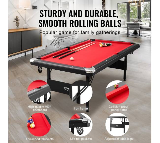 Biliardo stalas, 7 pėdų sulankstomas2