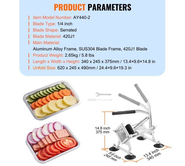 Rankinė daržovių pjaustyklė iš nerūdijančio plieno6