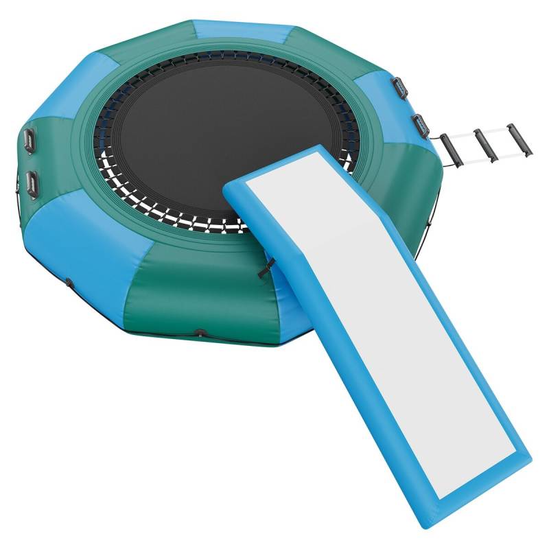 3 m pripučiamas vandens batutas su čiuožykla0