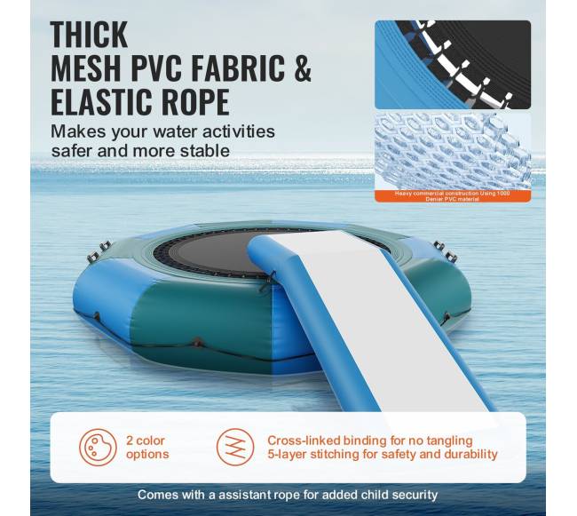 3 m pripučiamas vandens batutas su čiuožykla2