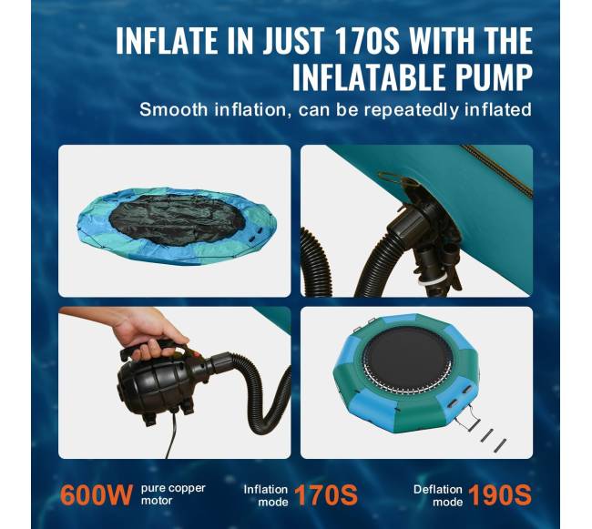 3 m pripučiamas vandens batutas su čiuožykla3