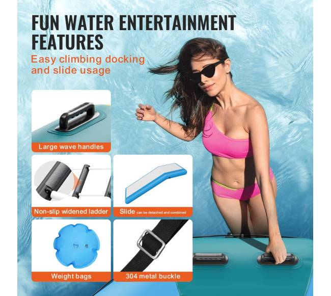 3 m pripučiamas vandens batutas su čiuožykla4