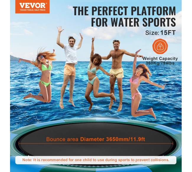 15 pėdų pripučiamas vandens batutas1