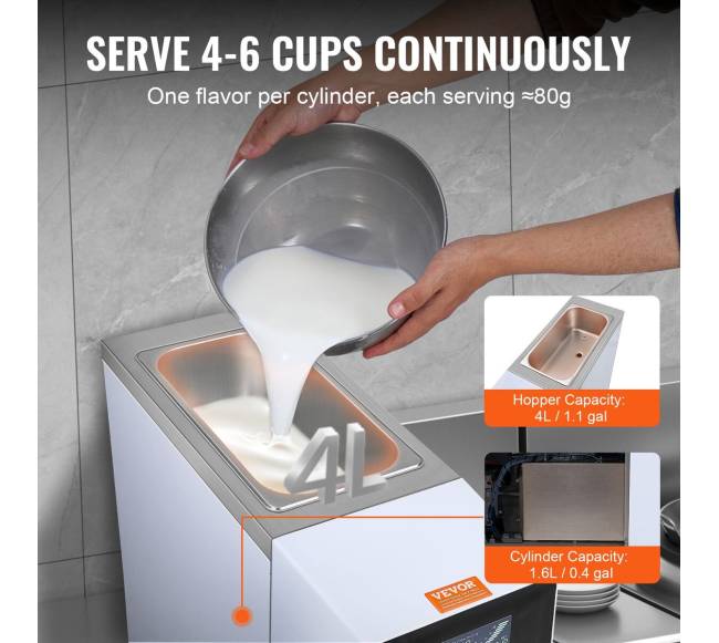 Ledų gaminimo aparatas, vieno skonio, 10Lh2