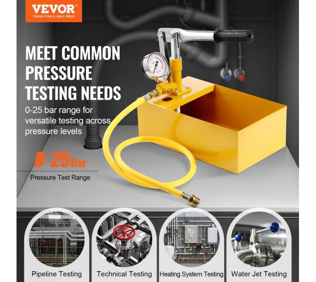 Hidrostatinė testavimo pompa su manometru1