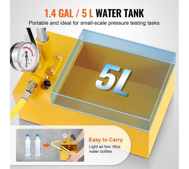 Hidrostatinė testavimo pompa su manometru3