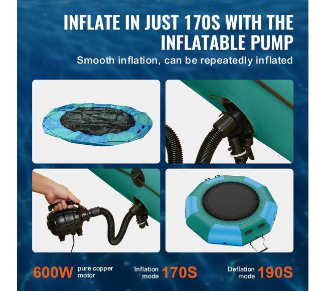 10 pėdų pripučiamas vandens batutas3