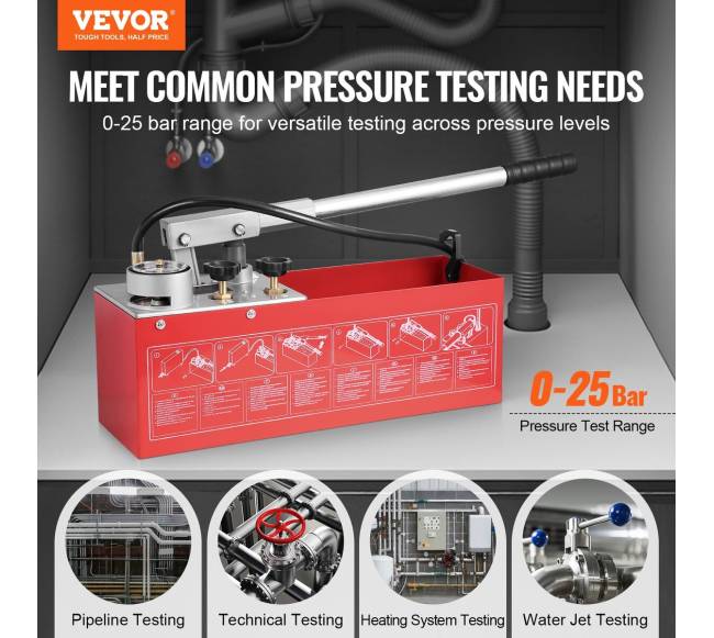 Hidrostatinė bandymų pompa su vožtuvu, 25 bar1