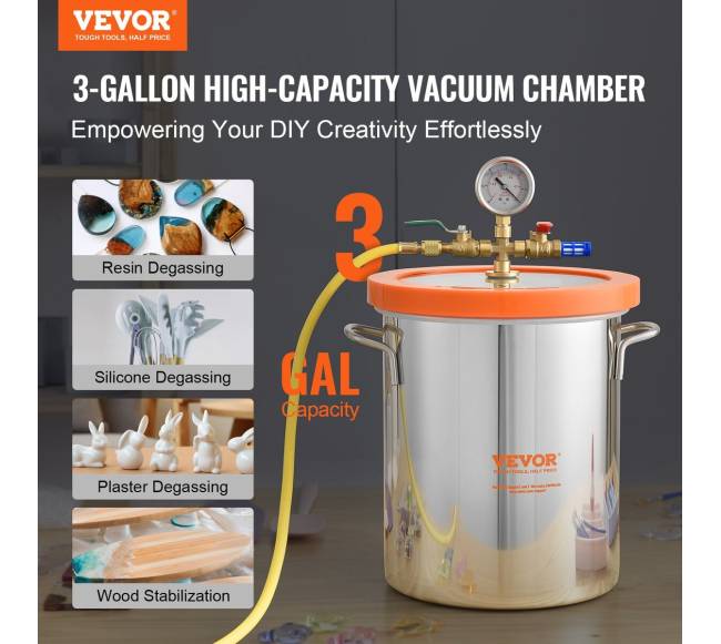 Vakuumo kamera su grūdinto stiklo dangčiu, 11.4 l1