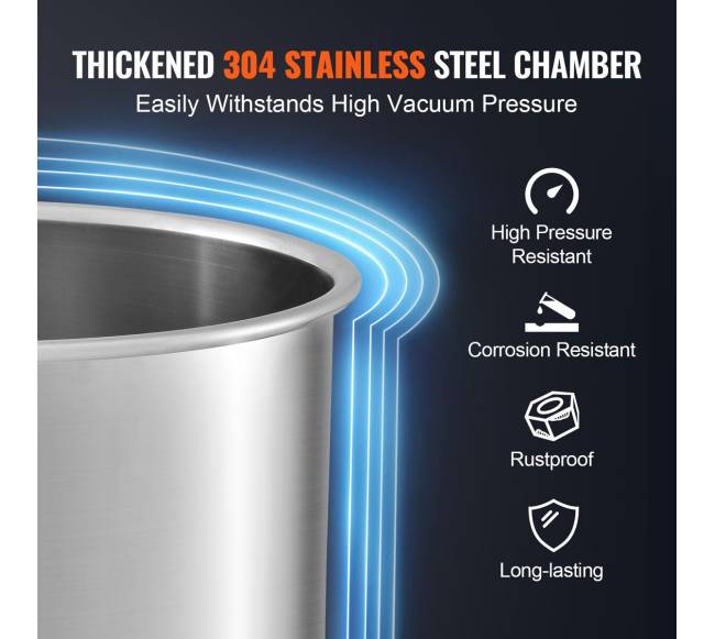 Vakuumo kamera su grūdinto stiklo dangčiu, 11.4 l3