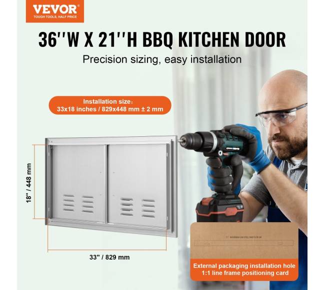 lauko virtuvės nerūdijančio plieno durys1