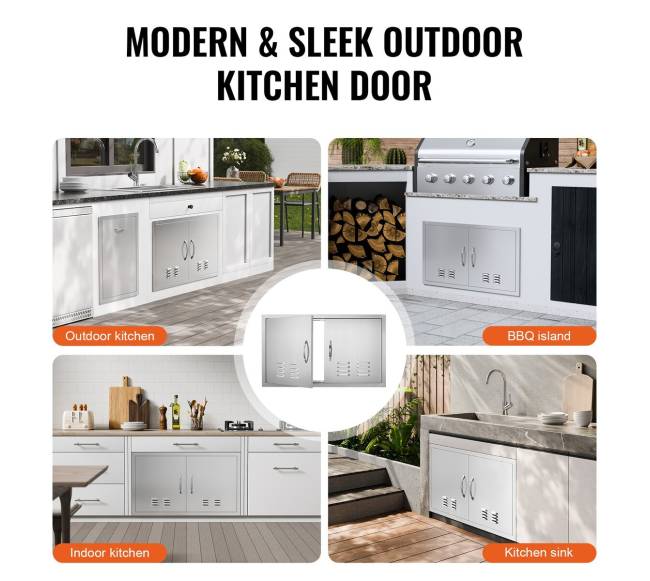 lauko virtuvės nerūdijančio plieno durys5