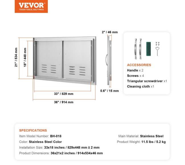 lauko virtuvės nerūdijančio plieno durys6