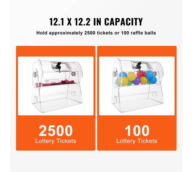 Akrilo lošimo būgnas loterijoms2