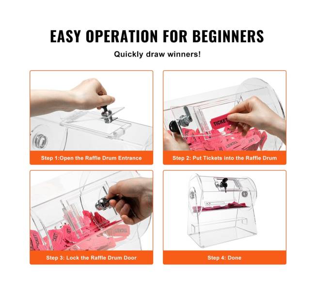 Akrilo lošimo būgnas loterijoms4