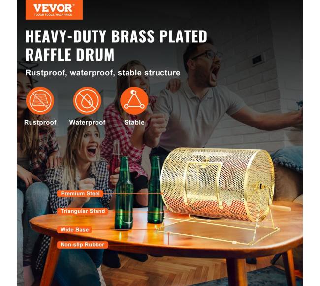 Loterijų būgnas su medine rankena1