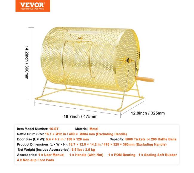 Loterijų būgnas su medine rankena6