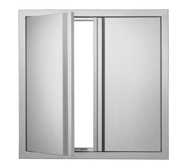 Lauko virtuvės durys 610x610 mm, nerūdijančio plieno0