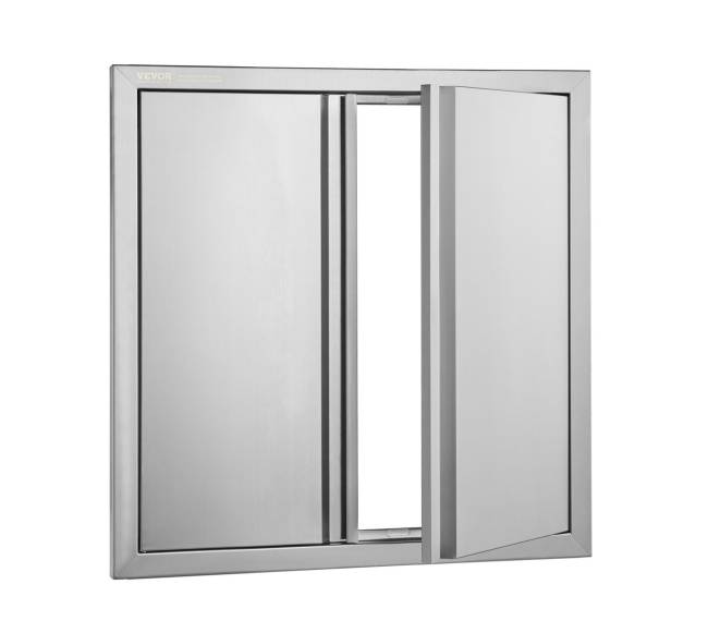 Lauko virtuvės durys 610x610 mm, nerūdijančio plieno8
